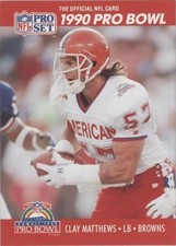 Clay Matthews 1990 Pro Set Pro Bowl Card 353