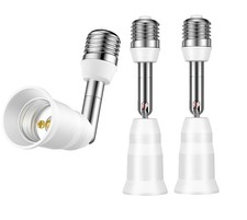 E26/E27 Light Socket Extender, E26/E27 4.5 Inch Extension Socket Extender Ada...