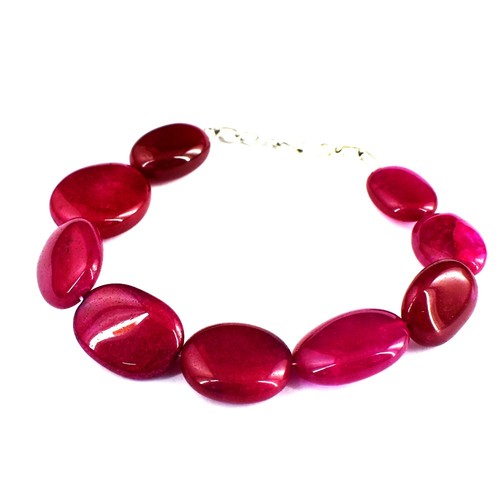 Verry Attractive Pink Ruby 218.00 Cts Beaded Best Dazzling Bracelet RK 56 E713 - Picture 2 of 3