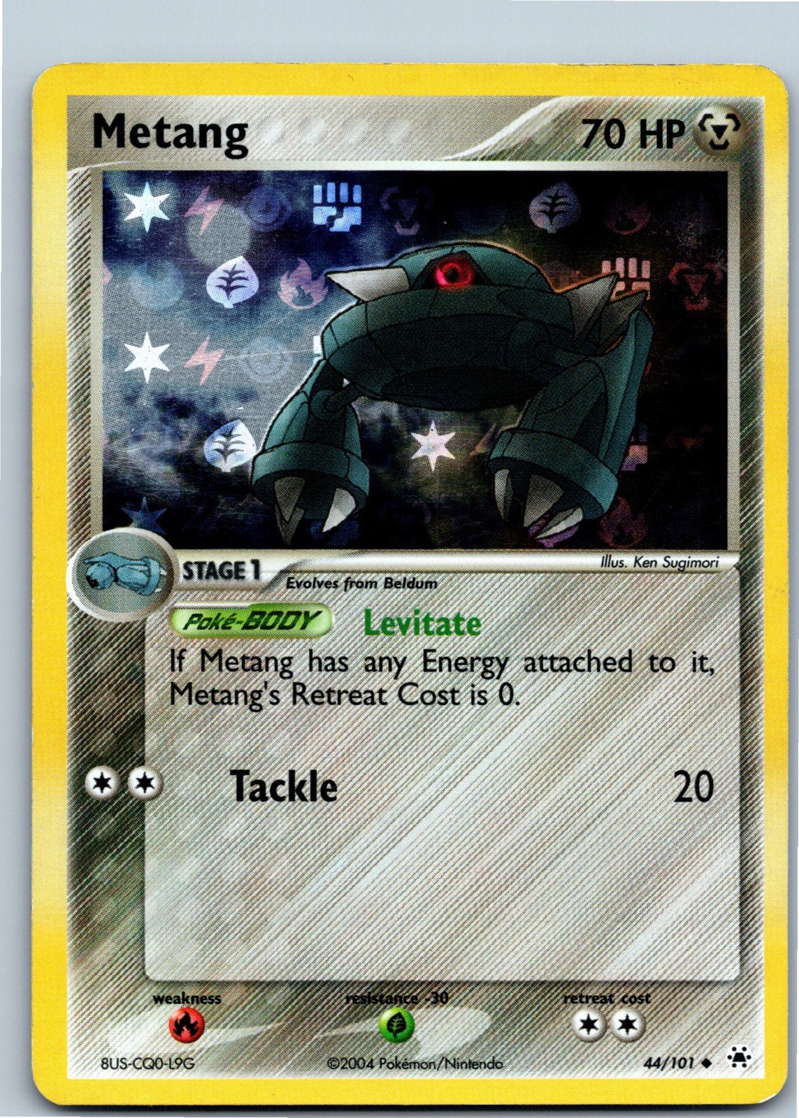 Metang 44/101 EX Hidden Legends Reverse Holo Vintage Pokemon TCG Card