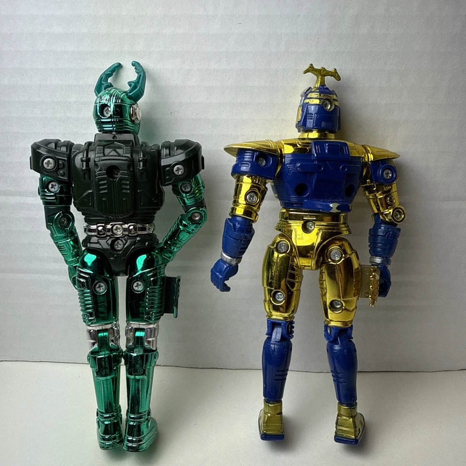 Figura de colección 1996 Bandai Beetleborgs Green Hunter Metallic Borgs Spectra Gold Foto 2 de 4