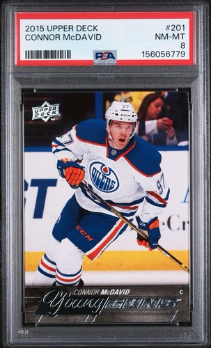 2015-16 Upper Deck Connor McDavid #201 - PSA 8 NM / MINT Young Guns Rookie Card