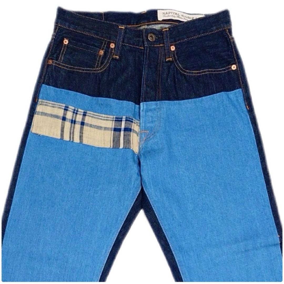 Capital Premium patchwork color denim switching d… - image 4