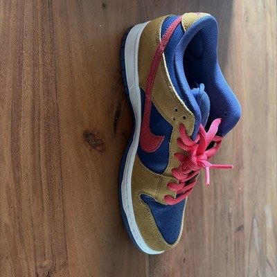 BQ6817-700 Nike SB Dunk Low Pro Wheat Purple Reverse Papa Bear Red-Men's 7.5