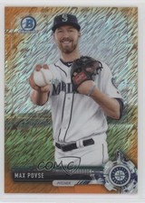 2017 Bowman Chrome Prospects Orange Shimmer Refractor 21/25 Max Povse 8k4