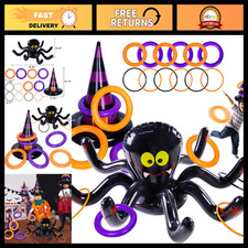 Halloween Ring Toss Game - Inflatable Spiders  Witch Hat Toss for Kids, Party F