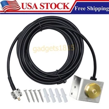 NMO L Bracket Fender Mount 3/4" Hole With PL-259 Male Adapter 16ft RG-58 Cable