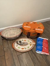 Temptations Bakeware 3qt Harvest Oval Baker Set W/ Tote & Pyrex Hot/cold Pack