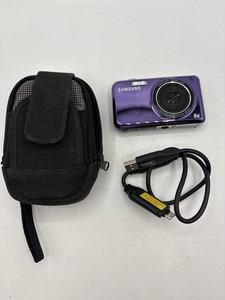 Samsung PL122 Digital Camera 14MP 5x Zoom Purple - With Charger & SD Battery