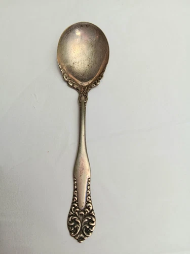 Vintage Sugar / Berry Spoon 4 Symbols Gorham? Silver Plate