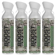 Boost Oxygen Natural Portable 10 L Pure Canned Oxygen Canister, Camo (4 Pack)