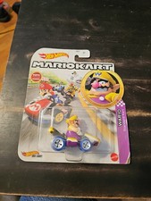 2019 Hot Wheels Mario Kart Series Wario Standard Kart Purple 1/64 New Car NOC