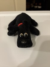 TONKA POUND PUPPY Black Vintage 1986 8 Collar Embroidered Stuffed Plush NICE
