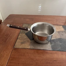 VTG Farberware Tri-Ply Wood Handle Saucier  3Qt 