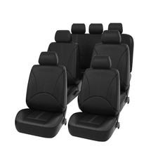 7 Seats 3 Row Car Seat Covers Full Set 4 Season Front Rear For Truck Suv Black