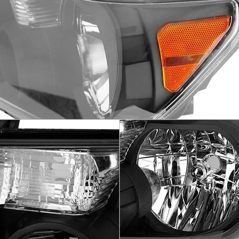 For Toyota Tundra 2008-2009 Spyder Driver & Passenger Side Black Euro Headlights Foto 3 de 4