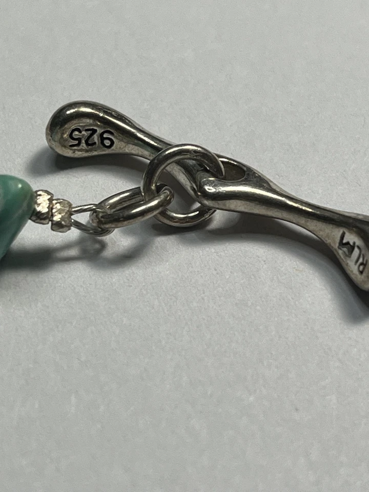 PULSERA DE PLATA ESTERLINA FIRMADA RLM ROBERT LEE MORRIS STUDIO TURQUESA CUENTAS Foto 2 de 4