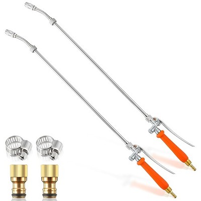 29 Inch Adjustable Sprayer Wand for 3/8'' Hose, Stainless Steel, 2 Pack