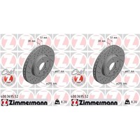 2X Zimmermann Sport Bremsscheiben 295Mm Gelocht Vorne Passend FüR Mercedes A-KLA