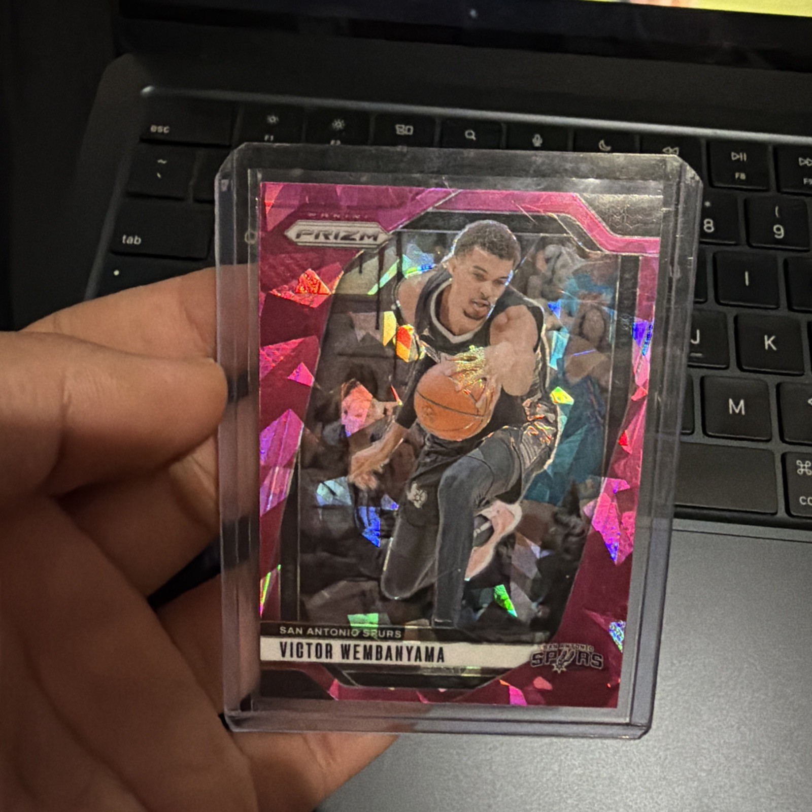 Victor Wembanyama 2024-25 Panini Prizm #172 Pink Ice Prizm San Antonio Spurs