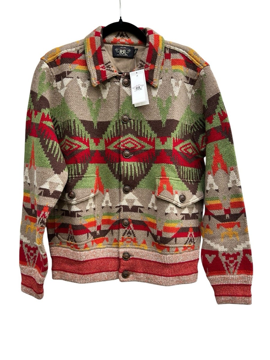RRL Ralph Lauren Men's Medium Southwestern Wool Blend Aztec