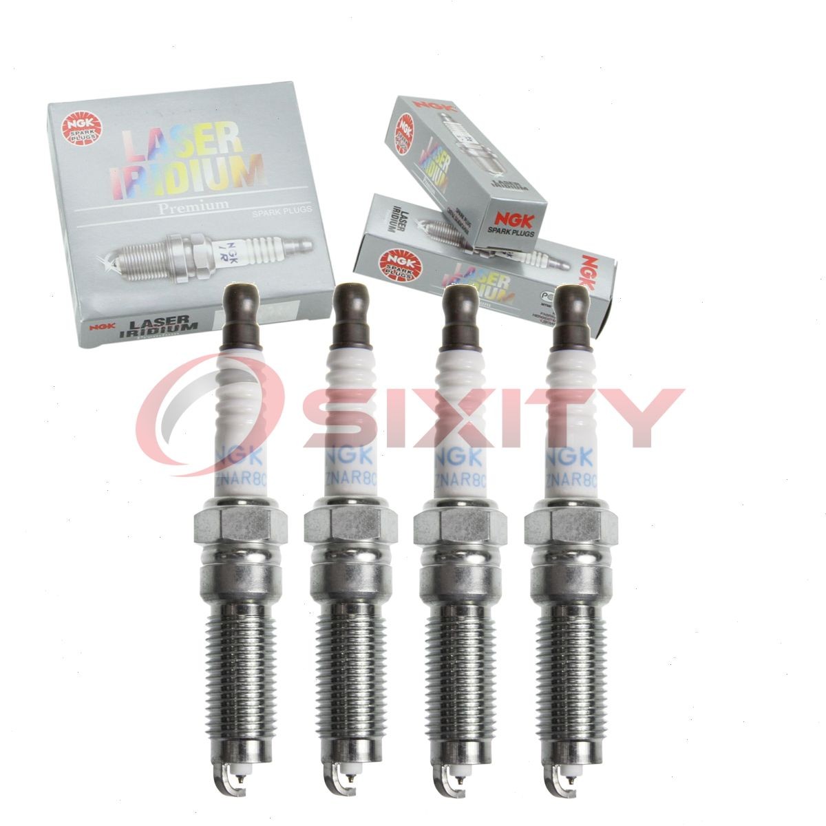 4 pc NGK 93593 SILZNAR8C7H Laser Iridium Spark Plugs for CM5Z-12405-A fb