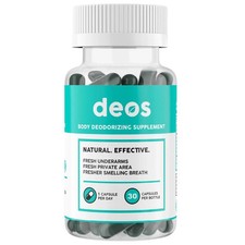 DEOS Internal Deodorant Supplement   Full Body Deodorizer for Gut Health Skin./