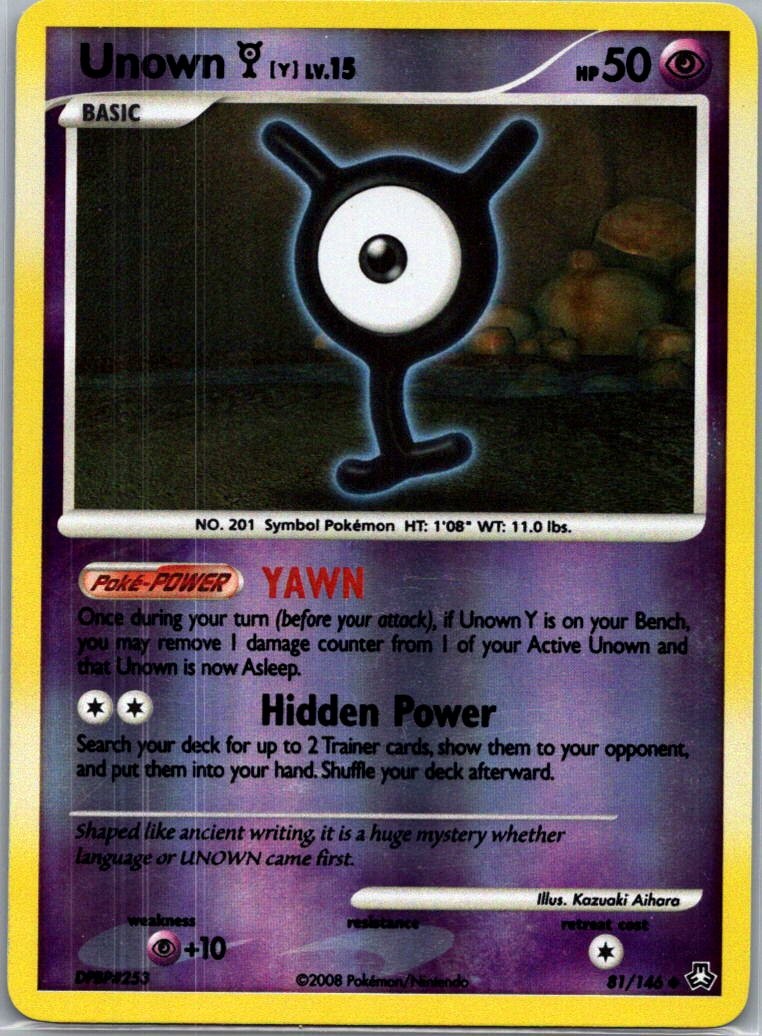 #81/146 Legends Awakened Unown (Y) reverse holo