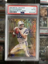 1999 Skybox Metal Universe Peyton Manning Precious Metal Gems /50 PSA 4 NFL PMG