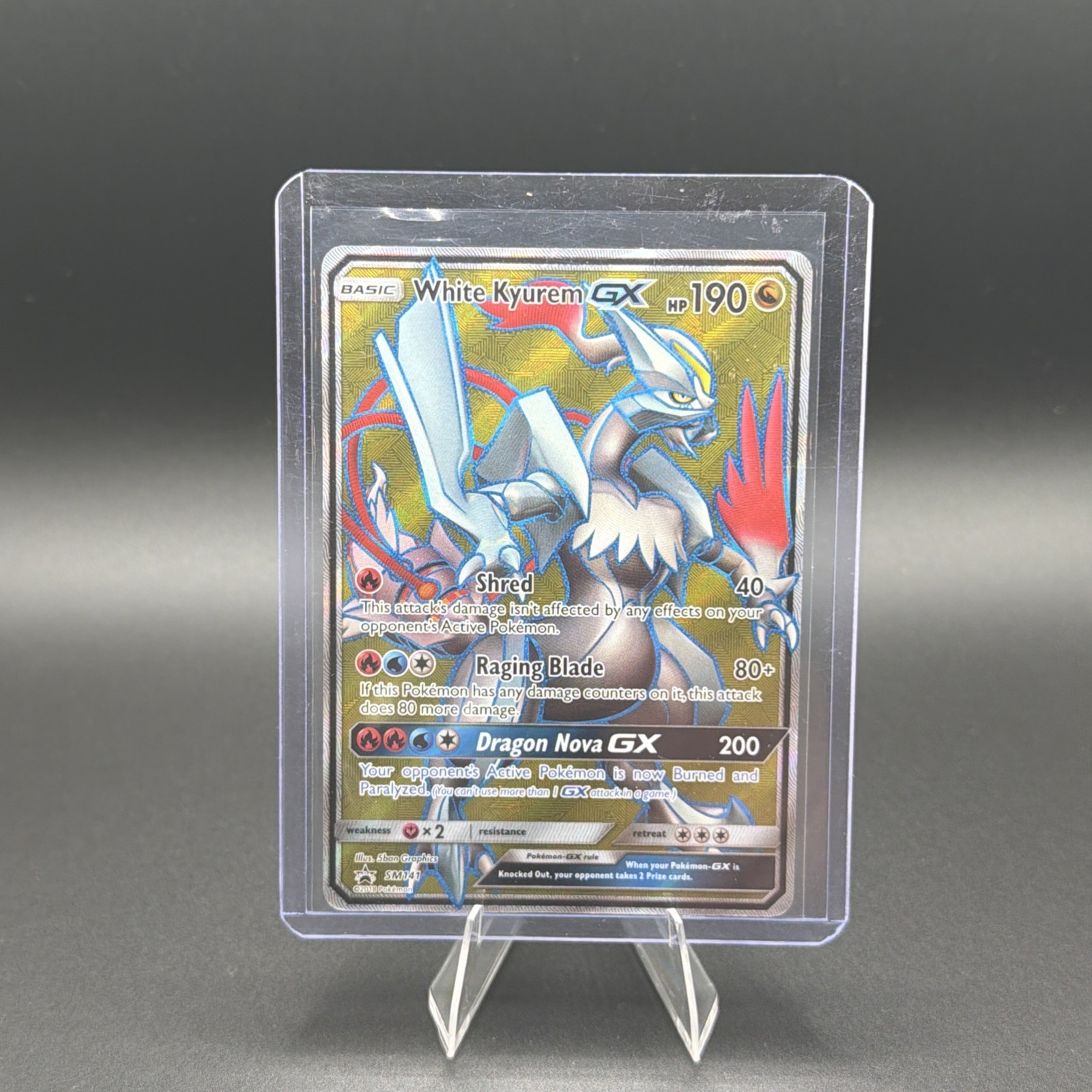 White Kyurem GX - SM141 - Black Star Promo English Pokemon TCG LP
