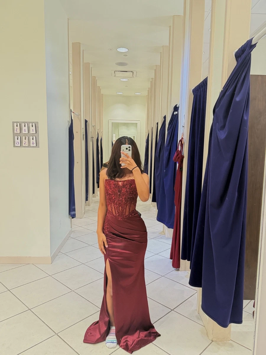 knee length dresses for ladies Britnee Formal Glitter Open Back Long Dress main image 1