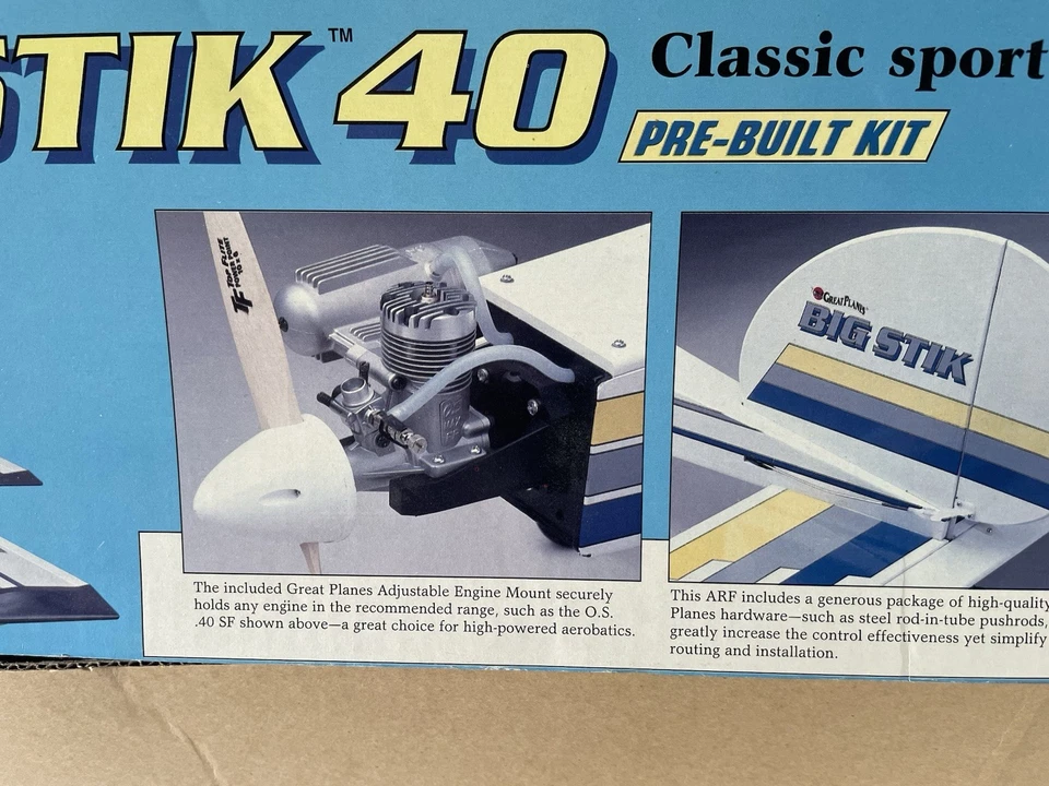 Набор для радиоуправляемого самолета Great Planes Big Stick 40 с двигателем ASP .40 - Изображение 3 из 4
