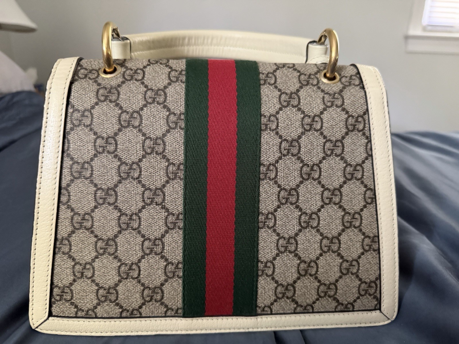 Gucci Queen Margaret Top Handle Bag GG Coated Canvas with Leather Small image 9