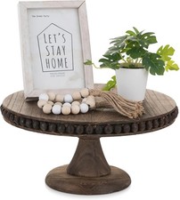 Wooden Cake Pedestal Stand 12" Display Riser Plate for Home Decor 
