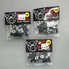 Pig Phillips 7/8" Black Bolts Skateboard Hardware 06523