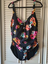 ANNE COLE FLORAL SWIMSUIT SIZE 16 NWT WITH U RING