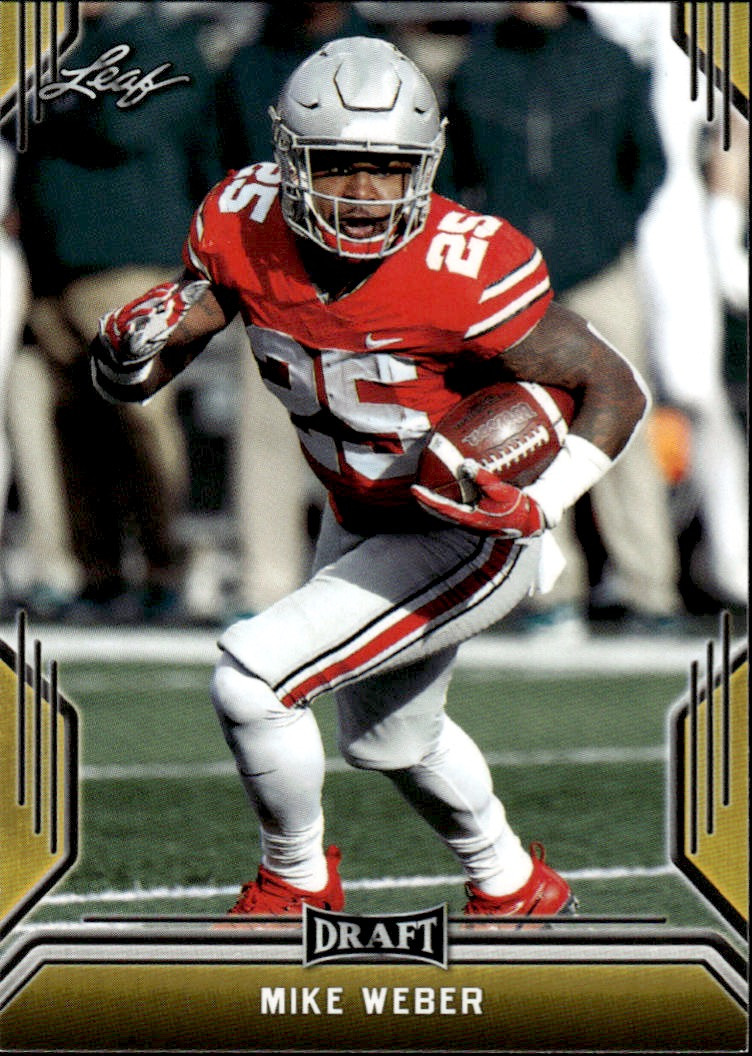 Mike Weber Leaf Draft #54 Gold