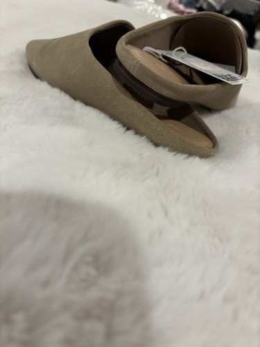 NWT H&M Premium Selection Suede Mules Beige.Sz US 7. SOLD OUT - Picture 9 of 10