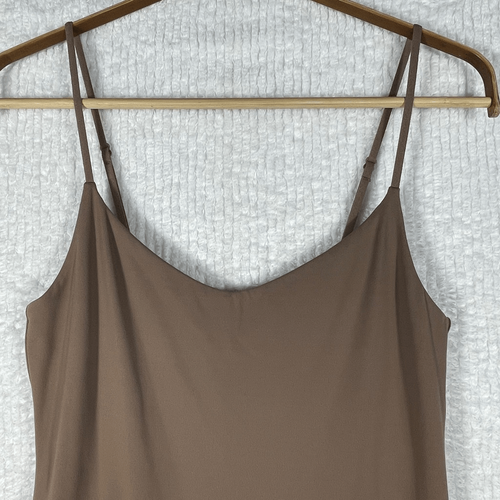 Mini Vestido Babaton Deep Taupe Contour Scoop Elástico Cami Mediano Nuevo con Etiquetas - Imagen 2 de 9