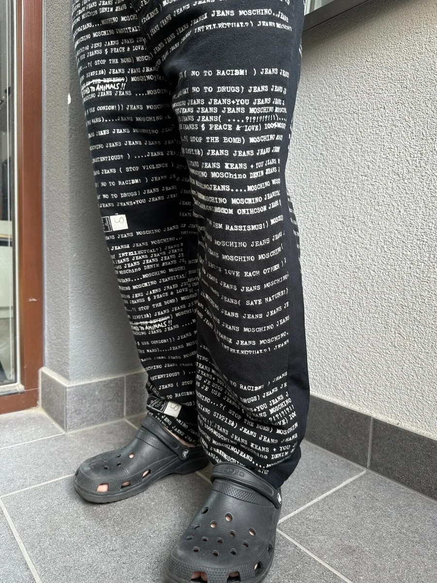 Vintage 1990s 90s Moschino Jeans Rare Full Print Letters Overprint
