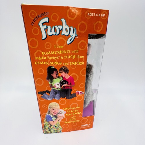 Originale Sigillato 1998 Furby Modello 70-800 Rosa Grigio Marrone Occhi Tigre Elettronica - Foto 8 di 10