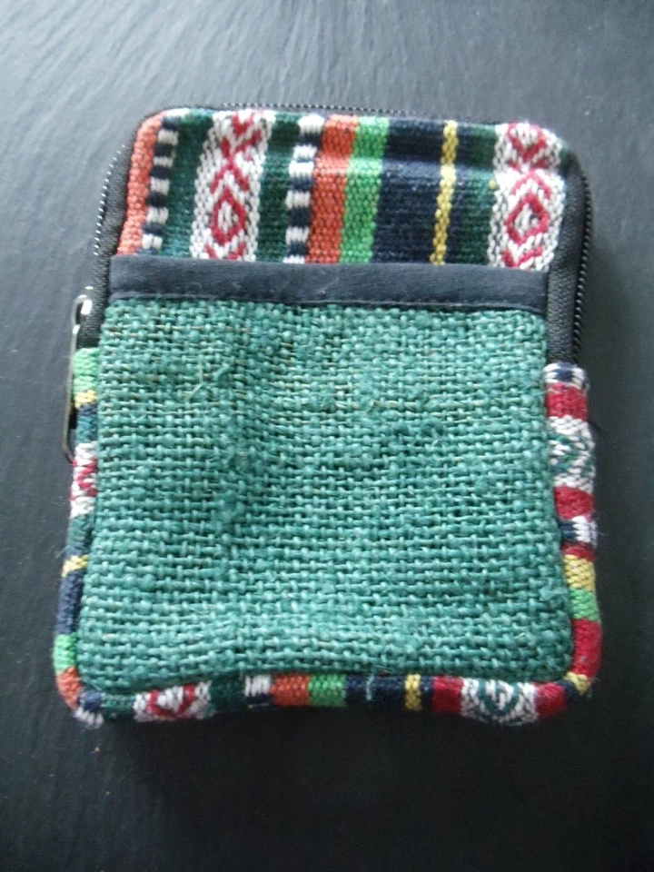 Hemp Belt Bag Pouch Fair Trade Nepal Unisex Waist Pack Cotton Handy Tribal Gift - Image 4 of 4