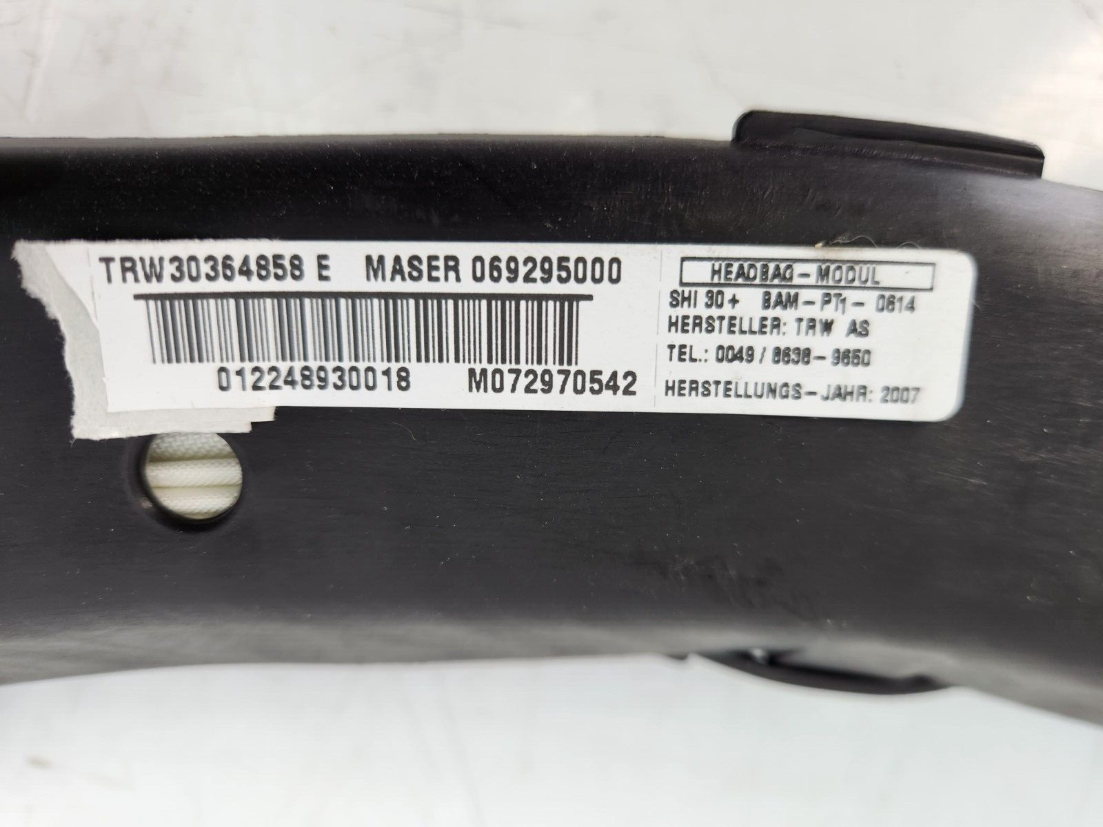 ✅ 04-08 OEM Maserati Quattroporte  Passenger Right Roof Curtain Air Bag Airbag