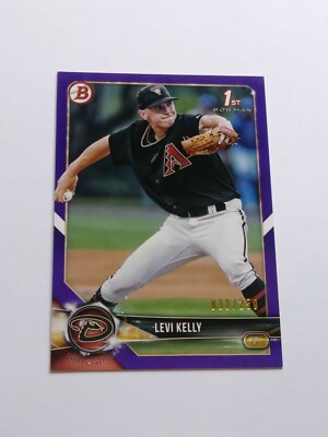 2018 Bowman ** 1ST BOWMAN PURPLE ROOKIE ** #BD-102 Levi Kelly RC #D /250 Arizona