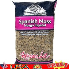 Spanish Moss Indoor Plants Soil Cover Moisture Retention Fluffy Fibers 250ci New