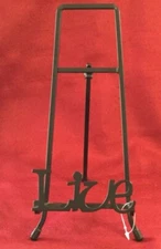 Black Display Easel "Live" Front Easel Thick Plate/Display 1.5" Thick "LIVE"
