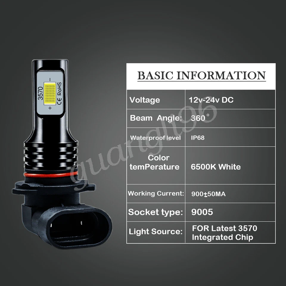 Kit de luces antiniebla LED combinadas de faros de haz alto bajo para Mazda 3 2004-2006 Foto 4 de 4