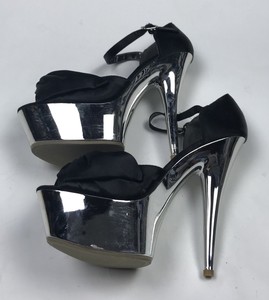 silver platform stiletto heels