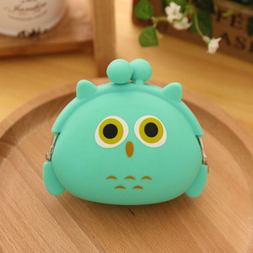 Mini borsello in silicone per bambina cartone animato animali monete portafoglio piccolo pochette - Foto 10 di 13