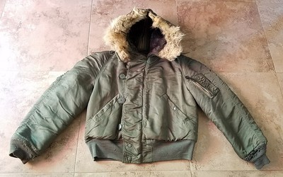 Vintage N 2b Coyote Fur Flight Jacket Men Size M Ebay